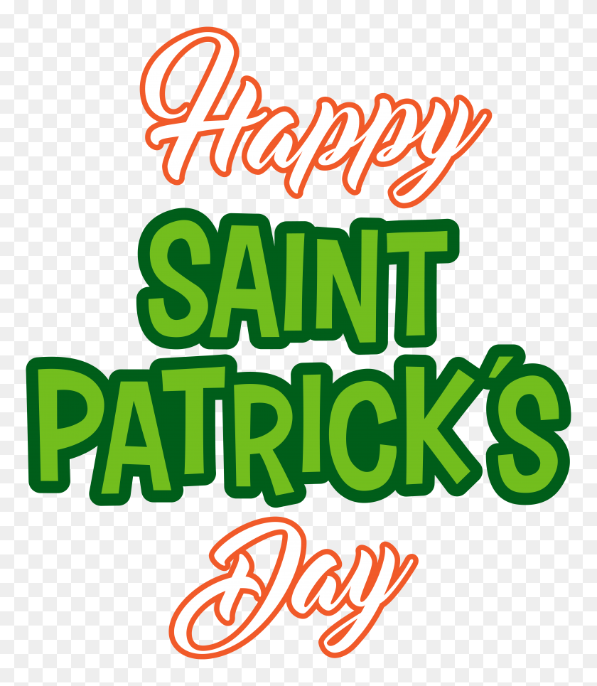 6895x8000 Happy Saint Patrick's Day Png Clip - St Patrick Clipart