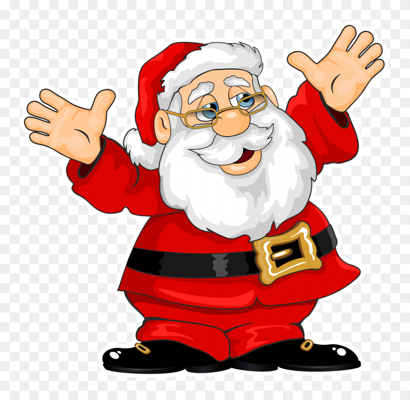 1600x1558 Happy Santa Claus On Christmas Clip Art Vector Free Vector - Santas List Clipart