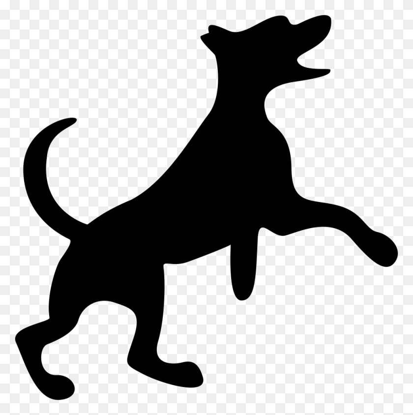 982x988 Happy Small Dog Pet Silhouette Png Icon Free Download - Dog Silhouette PNG