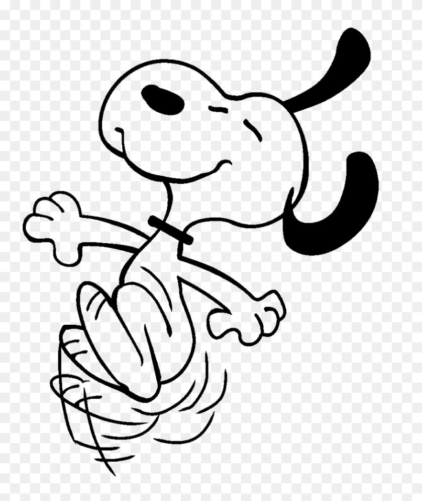 816x979 Happy Snoopy - Снупи С Днем ​​Рождения Клипарт