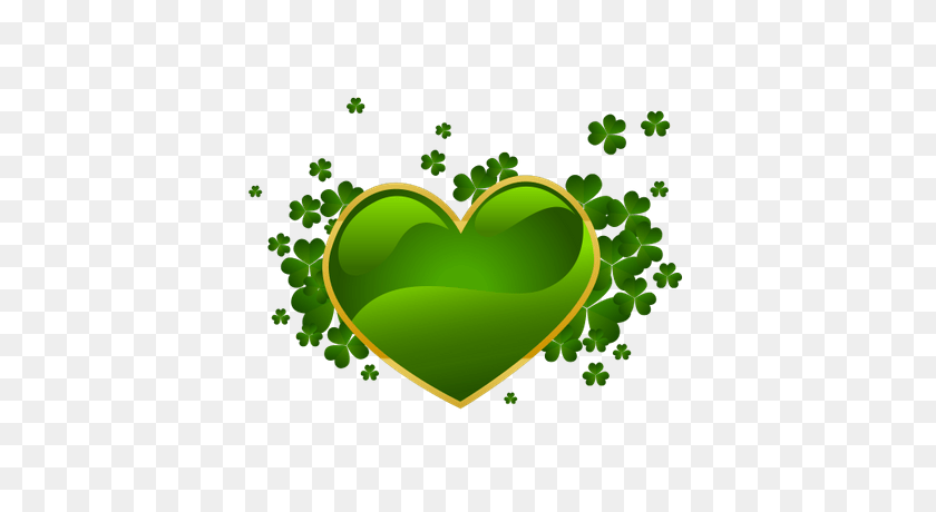 400x400 Happy St Patrick's Day Green Heart Transparent Png - Green Heart PNG