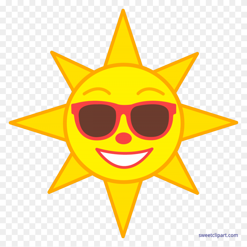 5590x5601 Счастливое Солнце Картинки - Саншайн Граница Клипарт