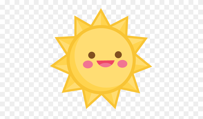 432x432 Happy Sun Scrapbook Cute Clipart For Silhouette - Happy Sun PNG