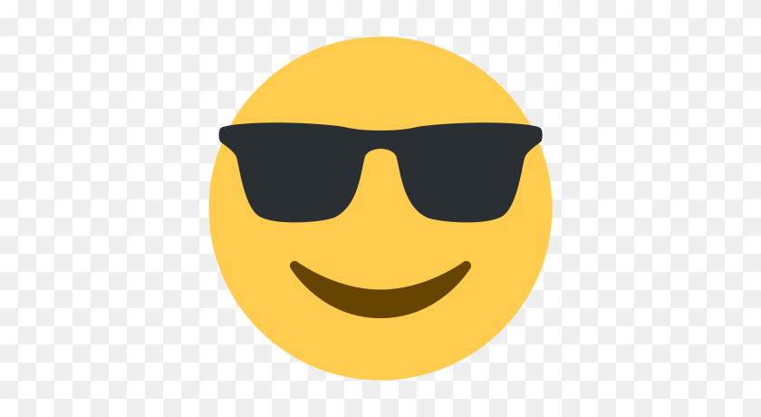 400x400 Happy Sunglasses Emoji Clipart Hd - Cool Emoji Clipart