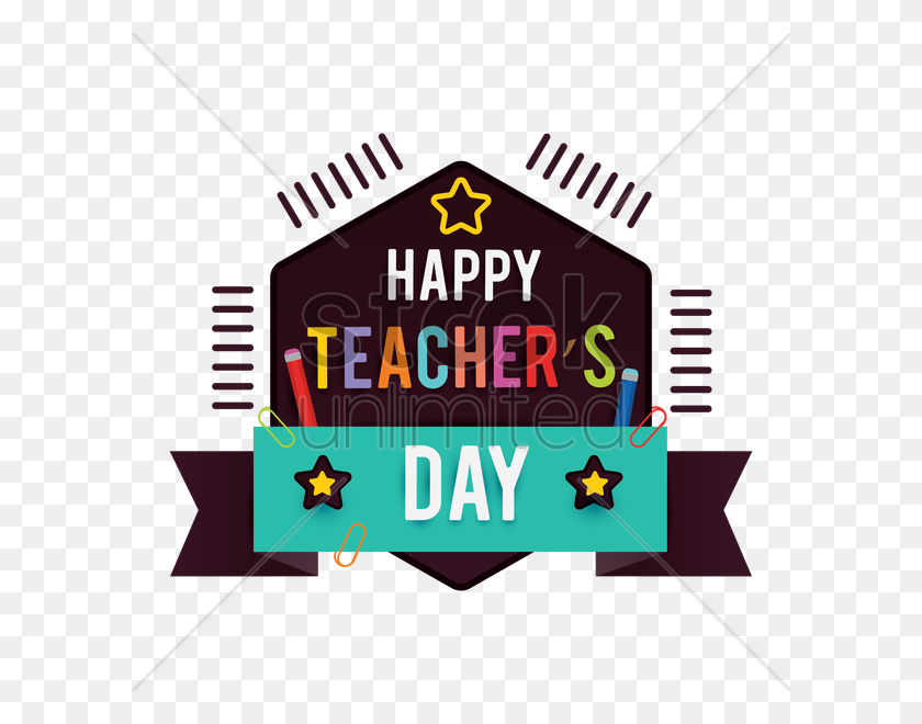 600x600 Happy Teacher's Day Design Vector Image - Teacher Appreciation Day Clipart