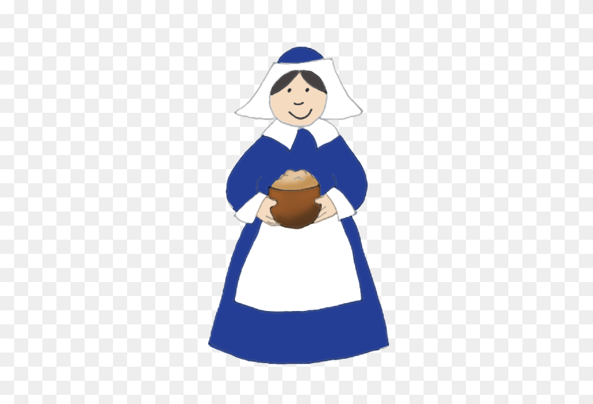 354x513 Happy Thanksgiving Clipart - Pilgrim Girl Clipart