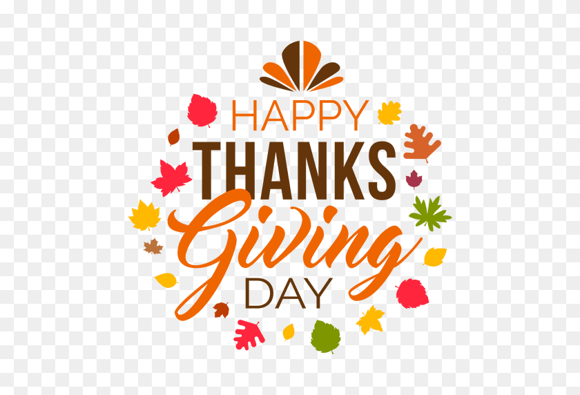 512x512 Happy Thanksgiving Day Logo - Thanks PNG