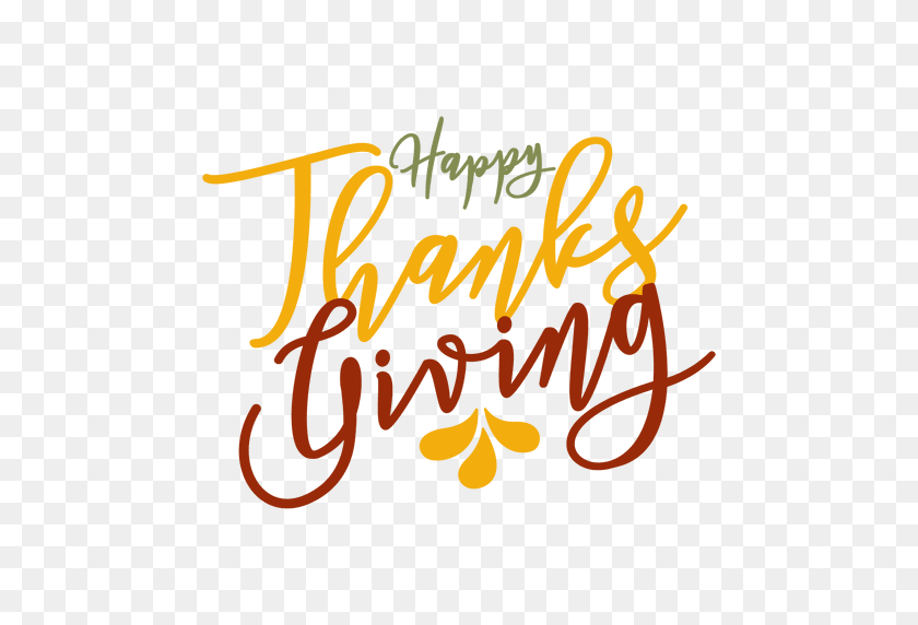 512x512 Happy Thanksgiving Greetings Badge - Thanksgiving PNG