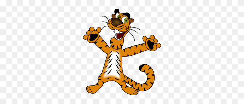 270x299 Счастливый Тигр Картинки - Тигр Клипарт Изображения