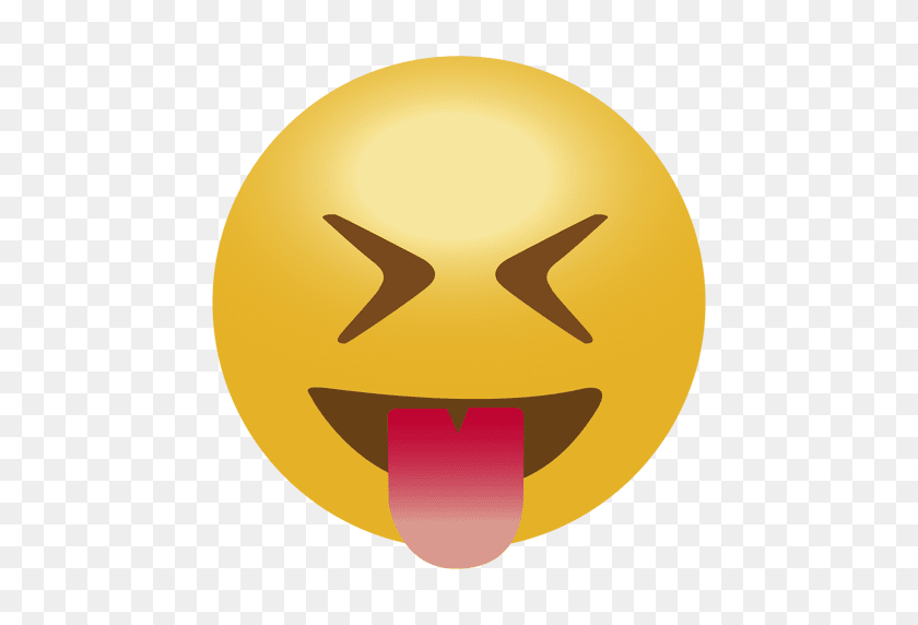 512x512 Lengua Feliz Emoji Emoticon - Lengua Emoji Png
