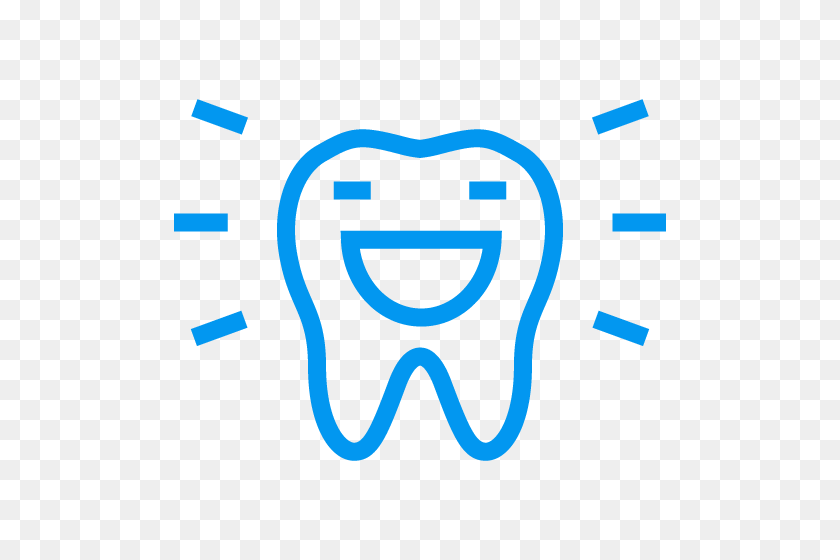 500x500 Happy Tooth Icon - Tooth With Braces Clipart