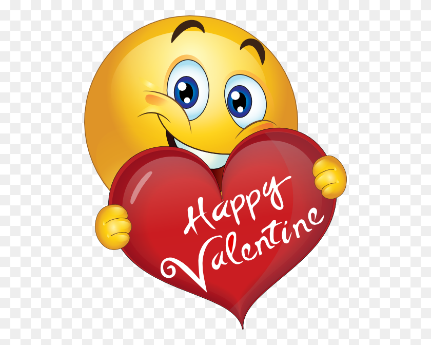 512x612 Happy Valentine Boy Smiley Emoticon Emoji Clipart - Corazón Feliz Clipart