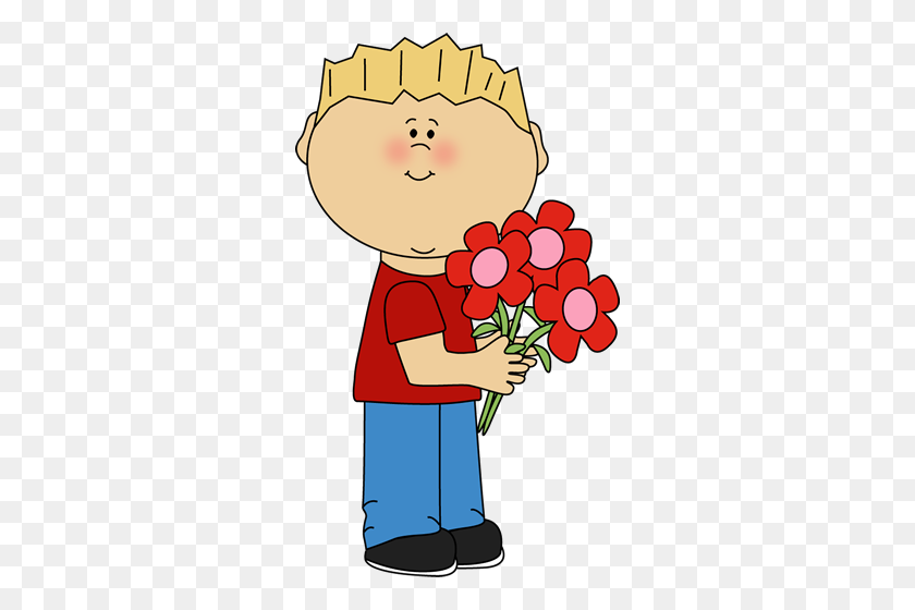 298x500 Happy Valentines Day Clipart Flowers - Imágenes Prediseñadas De Imágenes Del Día De San Valentín