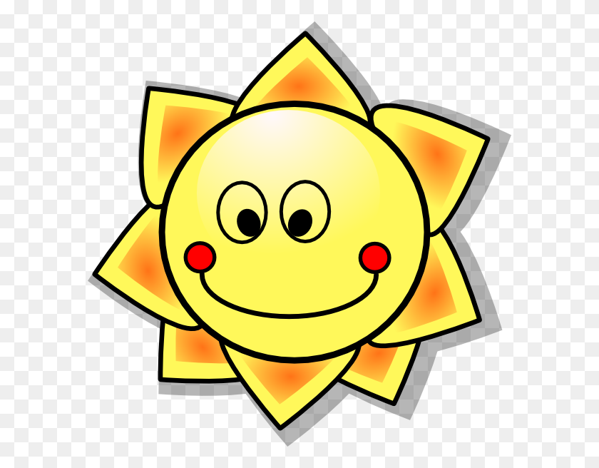594x596 Счастливое Желтое Солнце В Оттенках - Солнцезащитные Очки Клипарт Бесплатно