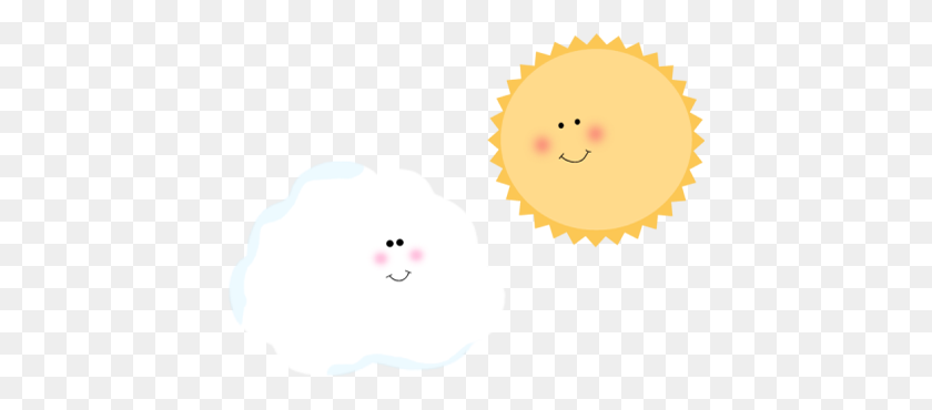 430x310 Happy Yellow Sun Wearing Shades - Cloud Clipart Transparent