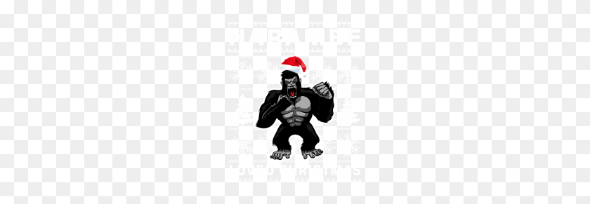 190x231 Harambe Loved Christmas Feo Suéter - Harambe Png
