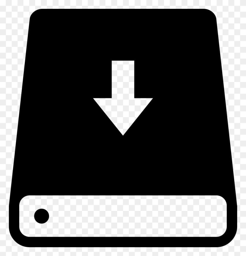 938x980 Hard Drive With An Arrow Pointing Down Png Icon Free Download - Hard Drive PNG