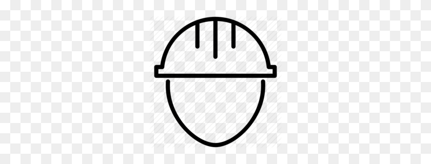 260x260 Hard Hat Clipart - Construction Equipment Clipart Black And White
