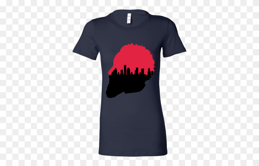 480x480 Harden Silueta De Houston Skyline Camiseta De Mujer Tee Wise - Contorno Del Horizonte De Houston Png