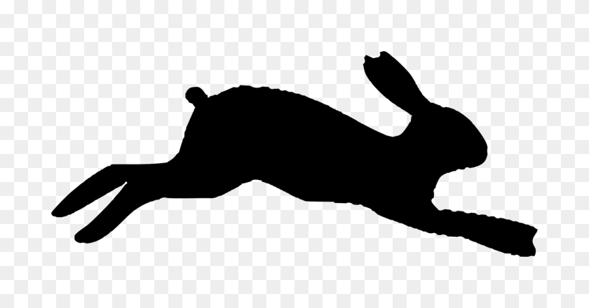 1538x750 Hare Rabbit Silhouette - Running Clipart Free