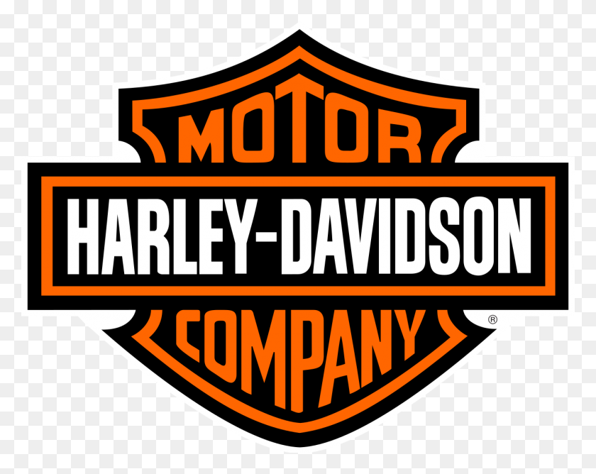 1280x998 Harley Davidson - Harley Davidson Clipart En Blanco Y Negro