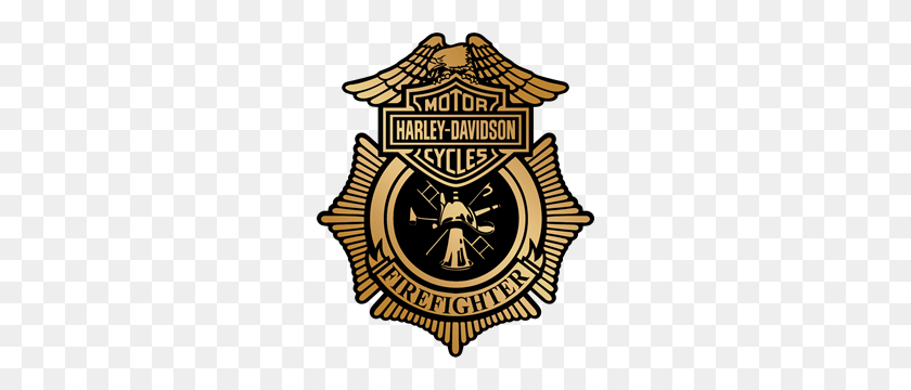 256x300 Harley Davidson Firefighter Logo Vector - Harley Davidson Clip Art