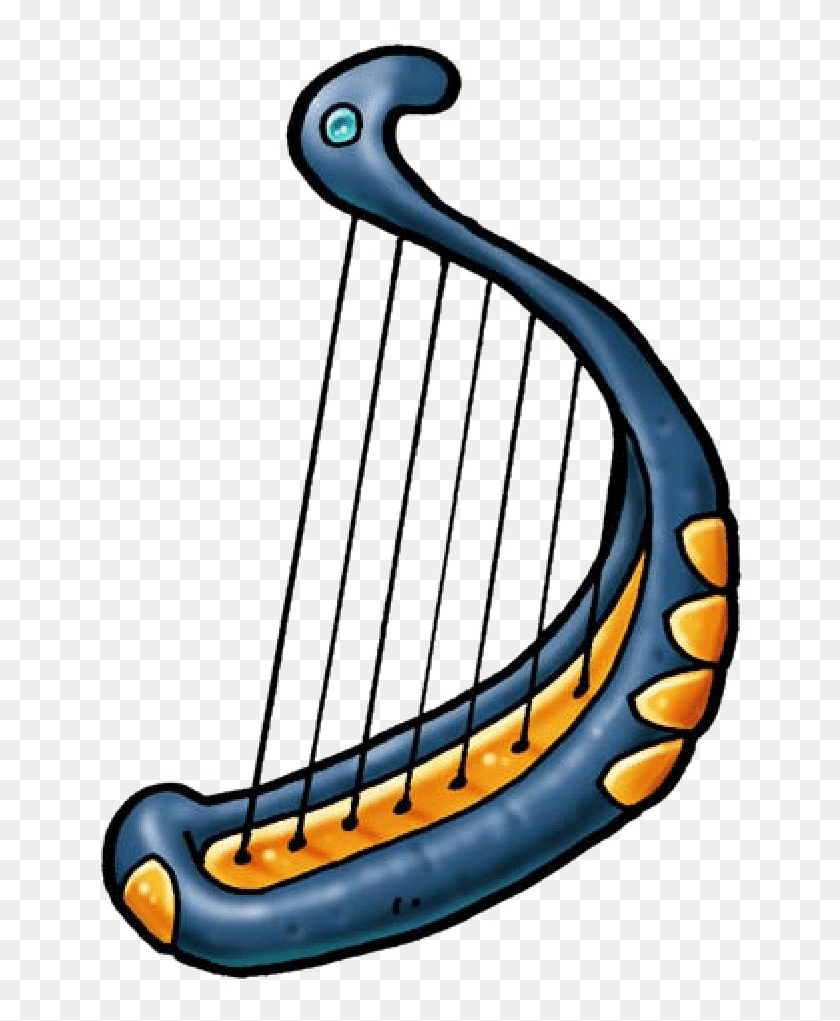 678x961 Harp Clipart Music Instrument - Harp PNG