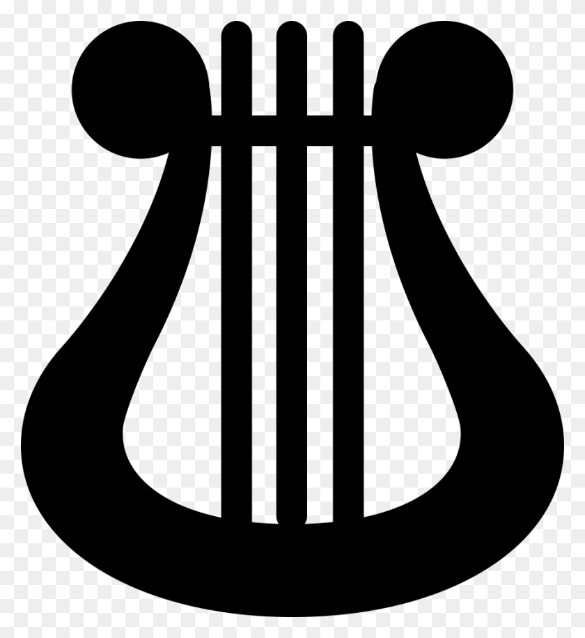 892x980 Harp Outline Png Icon Free Download - Harp PNG