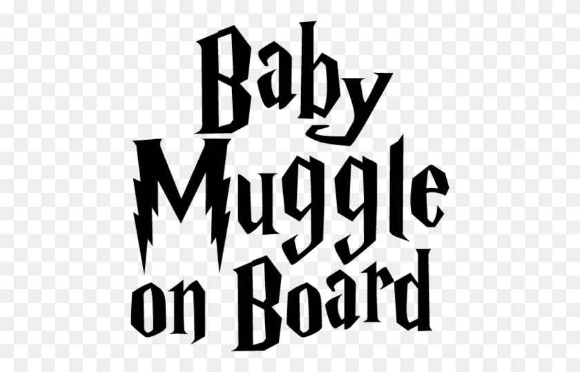 462x480 Harry Potter Baby Muggle On Board - Harry Potter Clipart Black And White