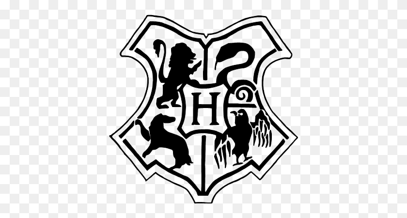 390x390 Harry Potter Clip Art Black And White Filename Reinadela Selva - Hogwarts Letter Clipart