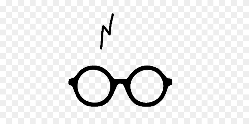 394x360 Harry Potter Glasses Png Transparent Image - Harry Potter Clipart Black And White