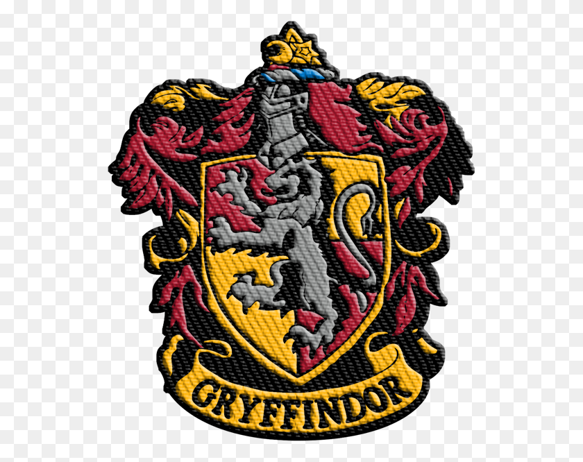 529x606 Harry Potter Gryffindor Iron On Patch Geek Baby - Hufflepuff Crest PNG
