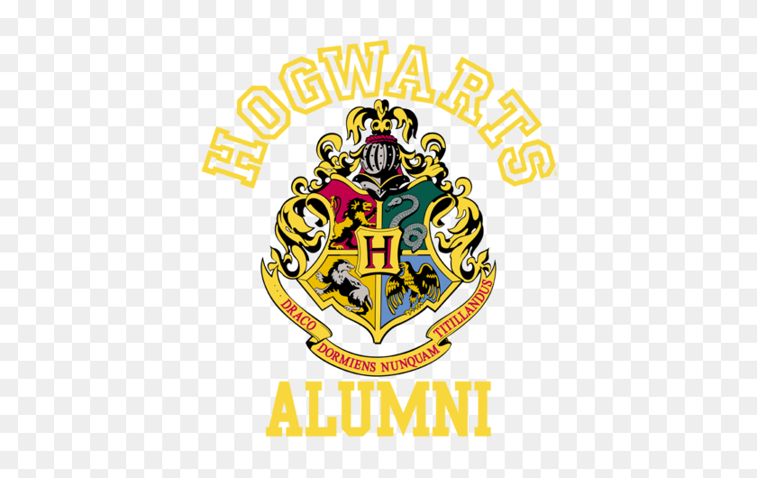 400x470 Harry Potter Hogwarts Alumni Camiseta Regular Fit Para Hombre - Logotipo De Hogwarts Png