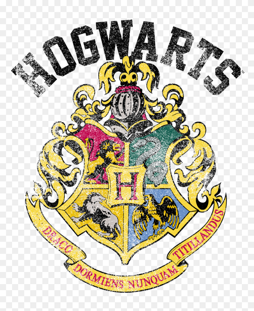 850x1056 Harry Potter Hogwarts Crest Camiseta Regular Fit Para Hombre - Hogwarts Crest Png