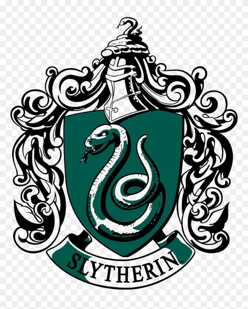 792x1002 Harry Potter Slytherin Crest Juniors Camiseta Con Cuello En V - Slytherin Crest Png
