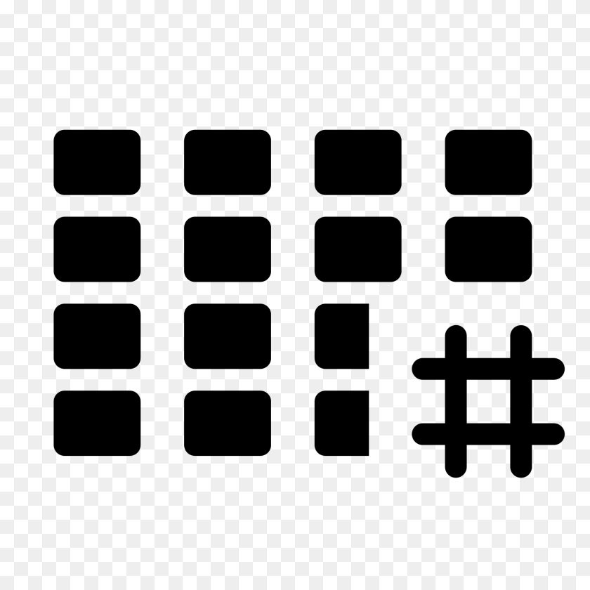 1600x1600 Hashtag Activity Grid Filled Icon - Free Lower Thirds PNG