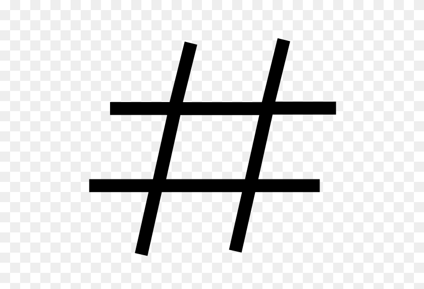 512x512 Hashtag, Botón Hashtag, Icono De Tecla Con Formato Png Y Vector - Hashtag Clipart