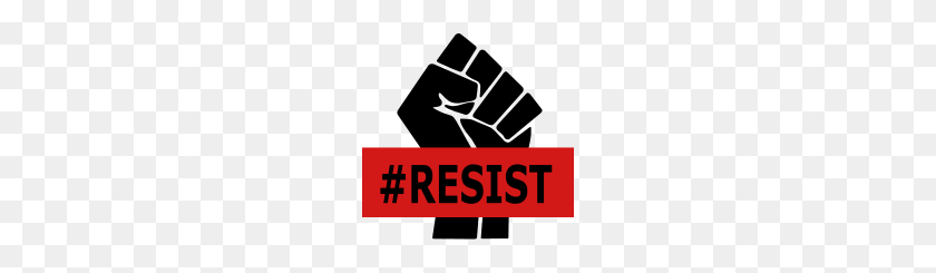 190x185 Hashtag Resist - Black Power Fist PNG