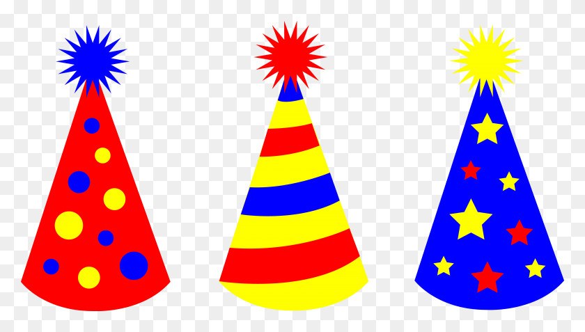 6500x3476 Клипарт Шляпа Дня Рождения - Бесплатный Анимированный Клипарт С Днем Рождения