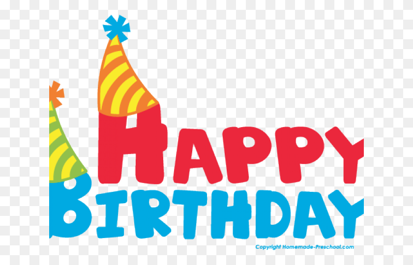 640x480 Hat Clipart Happy Birthday - Happy Birthday Text PNG