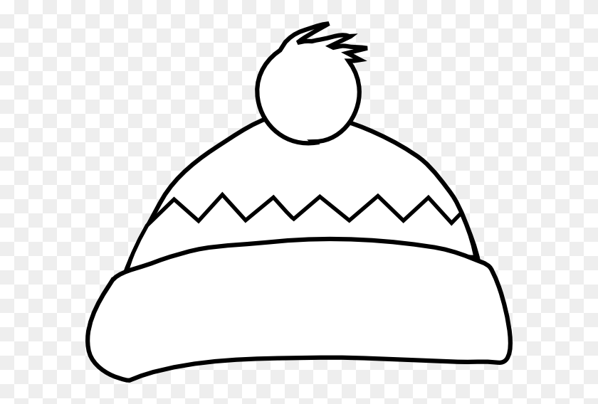 600x508 Hat Dress Cliparts - Winter Clipart Black And White