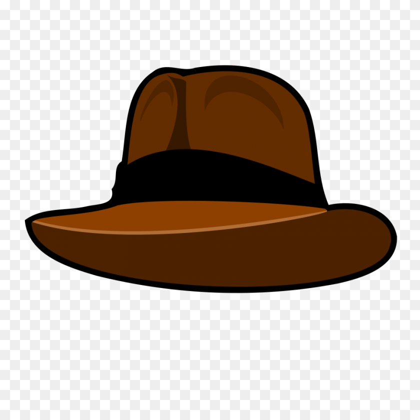 900x900 Hat Fedora Clip Art - Cowboy Boots And Hat Clipart