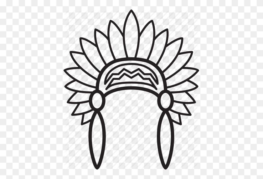 433x512 Hat, Headwear, Indian, Indianheaddress, Warbonnet Icon - Indian Headdress PNG