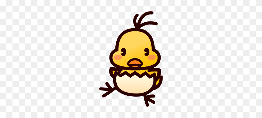 320x320 Hatching Chick Emojidex - Chick Hatching Clipart