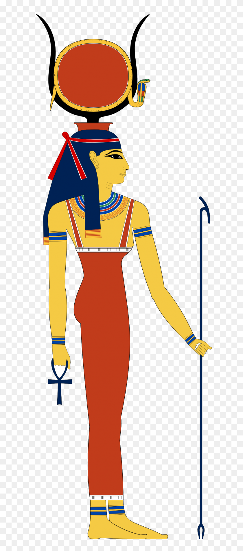 999x2355 Hathor Egipto Hathor - Arqueólogo Clipart