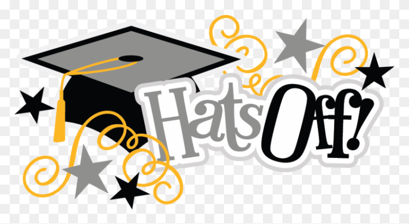 800x412 Hats Off Scrapbook Title Graduation Graduate - Graduation Cap Clipart 2018