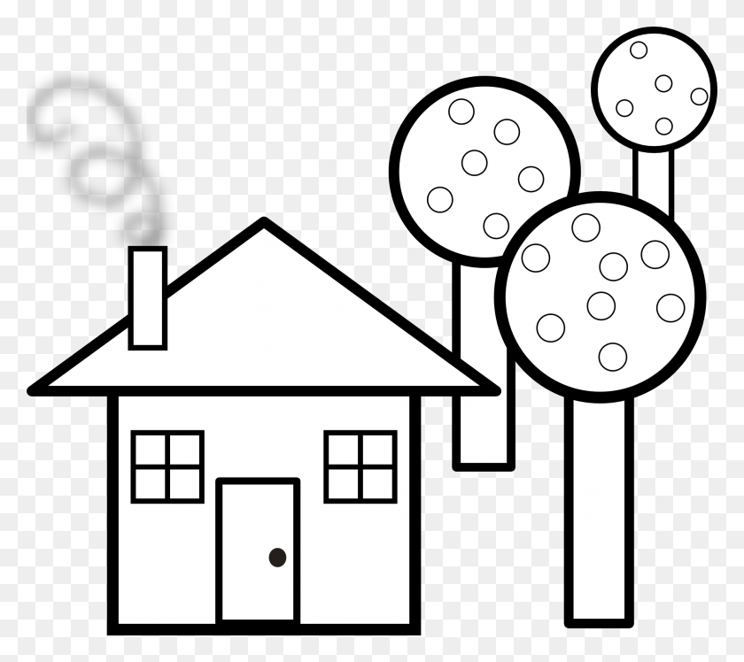 1969x1739 Haunted Clipart Black And White - Halloween House Clipart