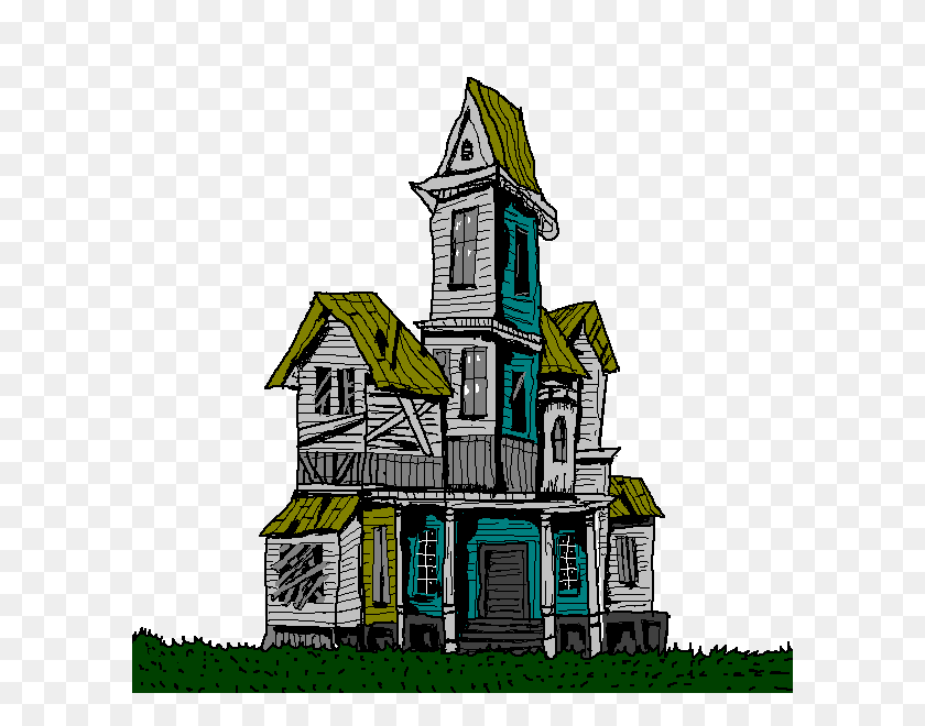 600x600 Haunted House Clip Art Images - Castle Wall Clipart
