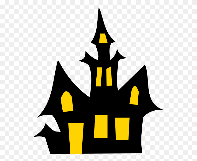 555x627 Haunted House Clipart - Abandoned House Clipart