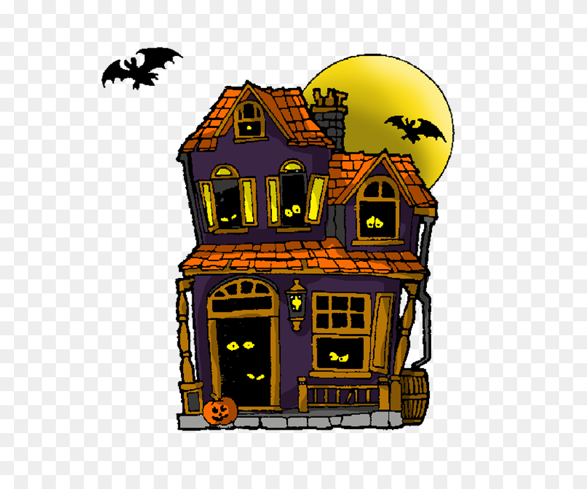 600x640 Haunted House Clipart Clipart Crossword - Haunted Clipart